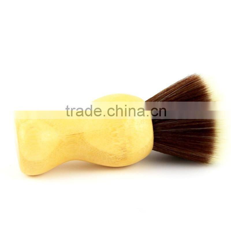 shaving brush for men's personal care with bamboo handle