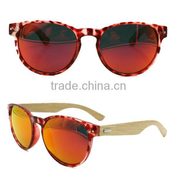 2016 hot selling mirror polarized lens wholesale wooden way leg sunglasses
