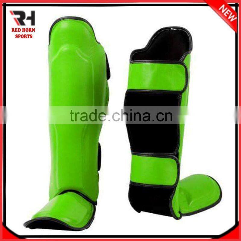 New Professional MMA Shin Guards, Leather Shin Guards Fighting