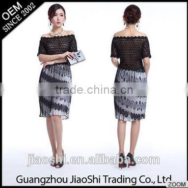 Lastest design women dresses fashion black ladies dress for formal party