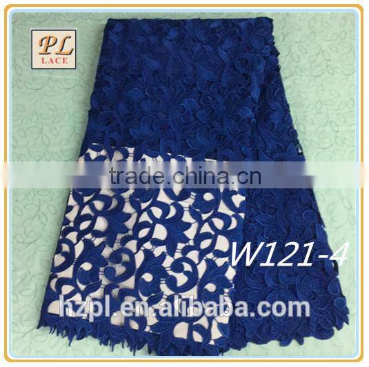 2015 crochet dress design 100 % polyester embroidery fabric lace