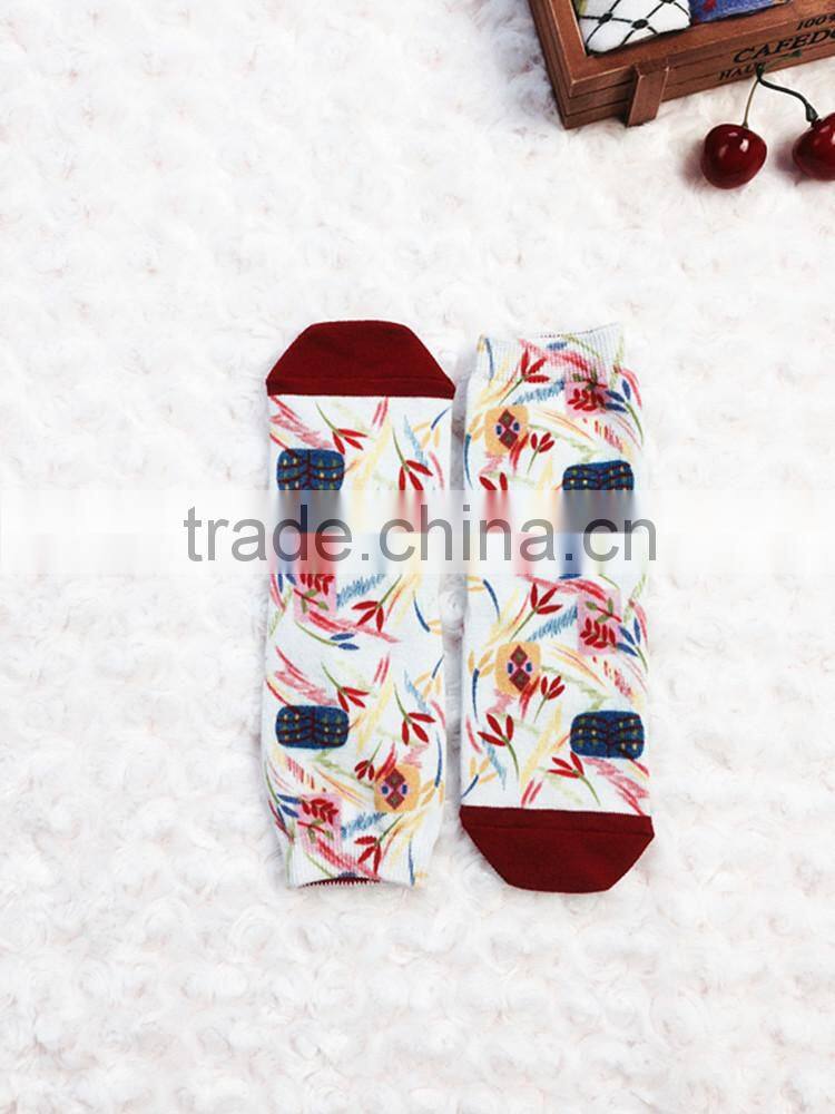 Anti-Bacterial lovely pattern high quality cartoon baby infant cotton socks