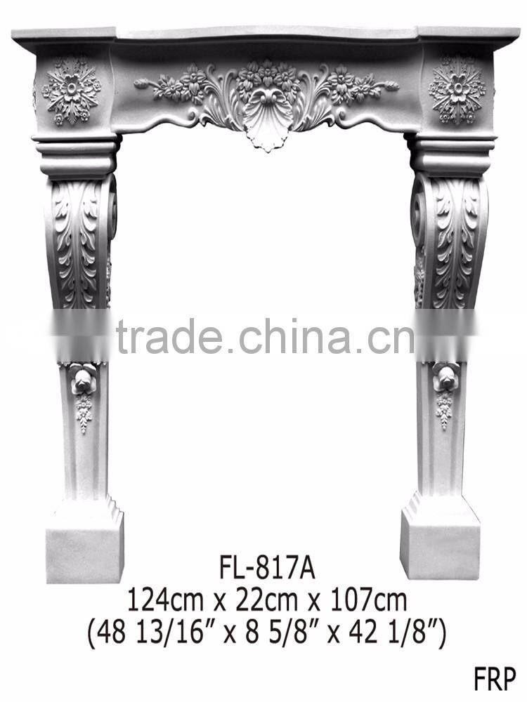 Polystyrene High Quality beautiful PU decorative white marble fireplace/freestanding nero marquina marble fireplace