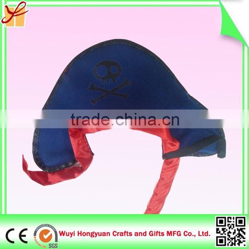 Fashion hot selling Halloween party pirate hat with braid for child