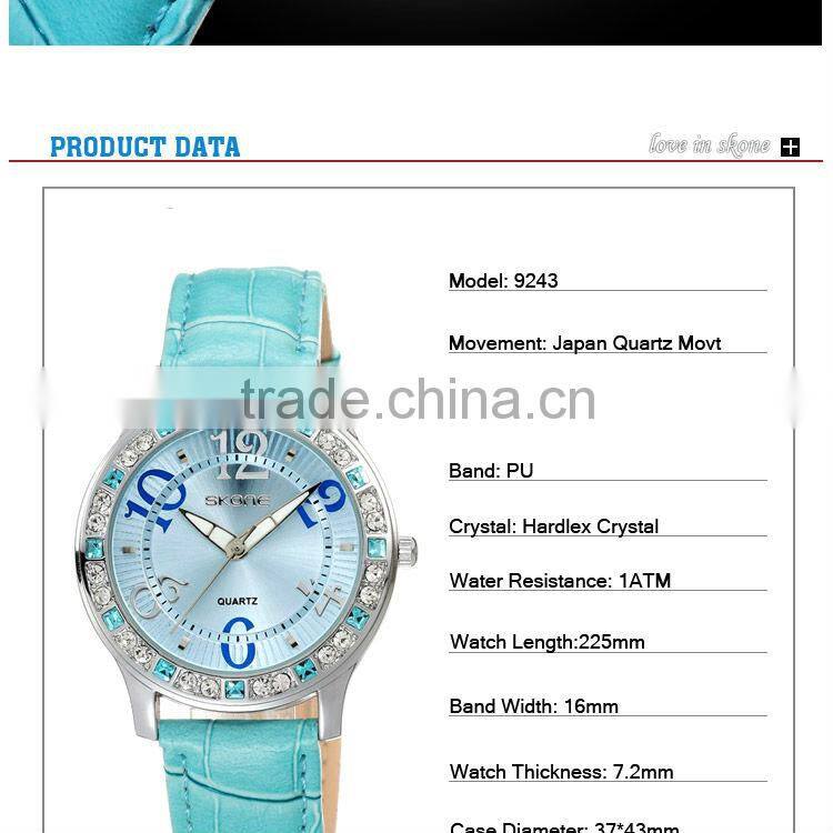 Colorful genuine leather women simple personalized watch
