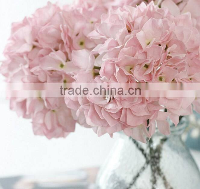Wholesale Cheap Real touch silk artificial flowers wedding flowers single stem hydrangea