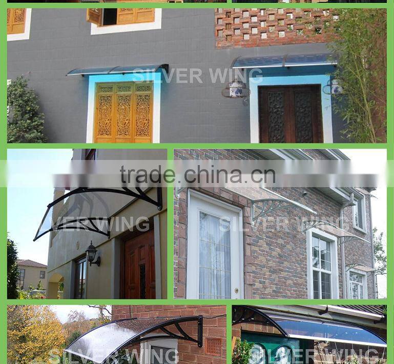 Modern transparent plastic awning small window awning parts for window awnings or door awning cover snow shelter canopy