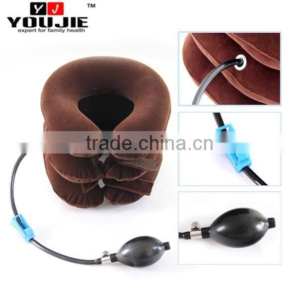 Factory direct clinic healthcare adjustable soft neck support cushion with air pump