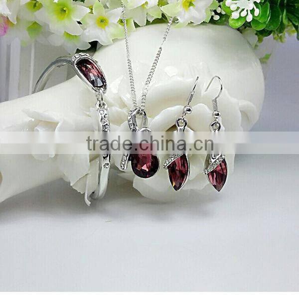 artificial imitation diamond jewelry set, gold jewelry sets