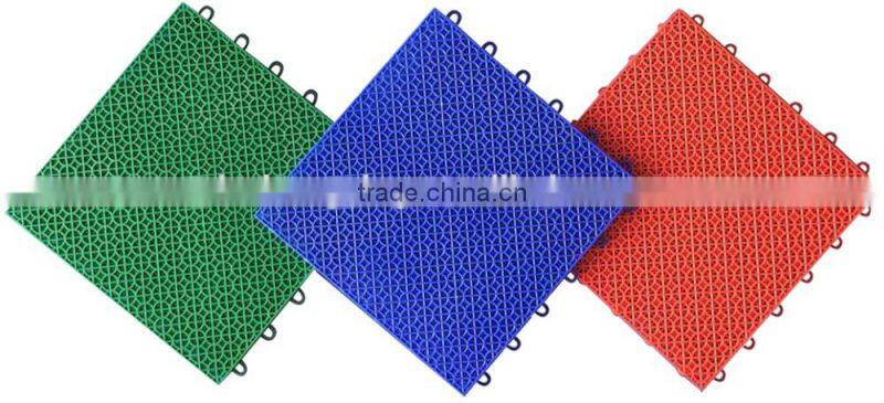 double layers interlocking plastic sport court flooring