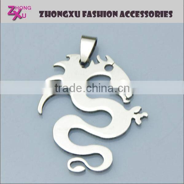 new custom stainless steel dragon pendant charms