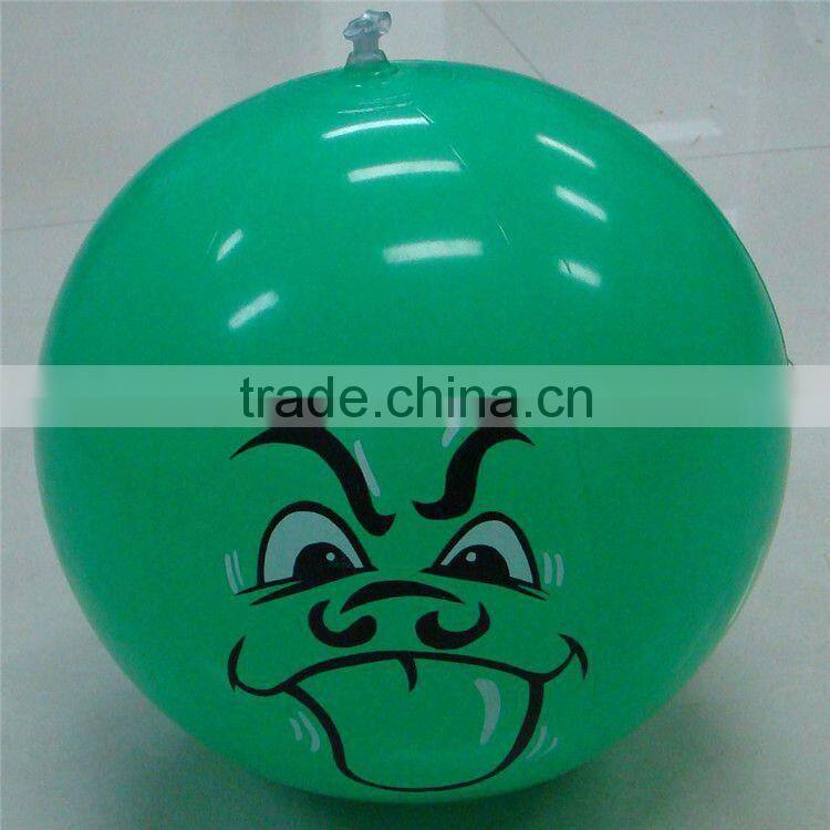 vivid color inflatable ball with white dots imprint, light orange adertising inflatable ball
