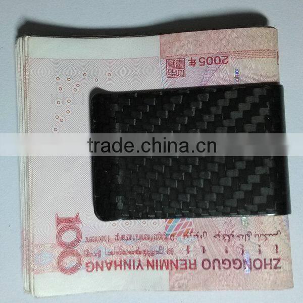 2015 new promotion products carbon fiber stainless steel and titanium money clip
