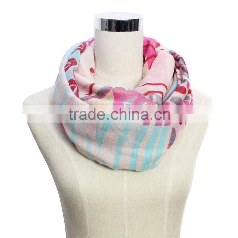 flower printing most popular infinity scarves oem