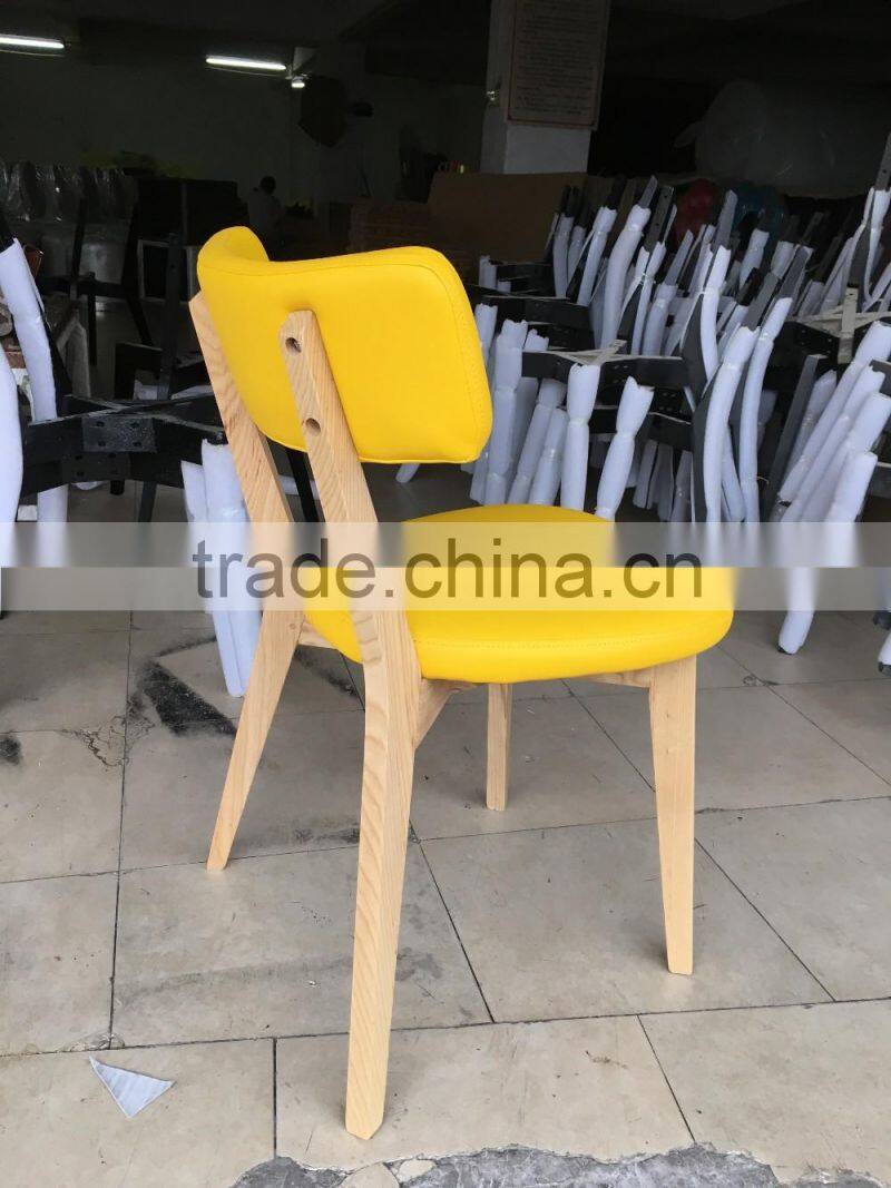 Best Sale Modern Cafe Chairs Resturant Dining Chair With PU Base B75#