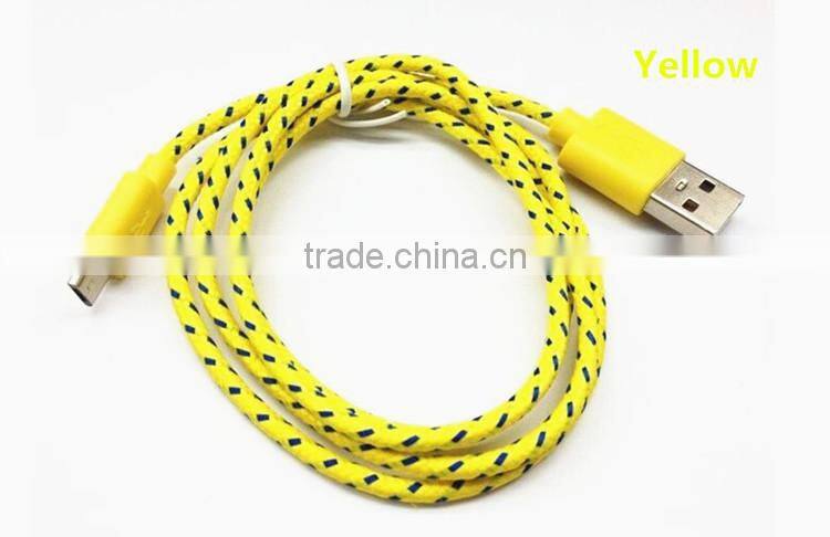 2015 new model braided usb micro cable