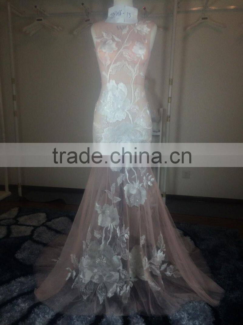 (JBH2016-14) MARRY YOU Transparent Sexy Bare Back Evening Dress