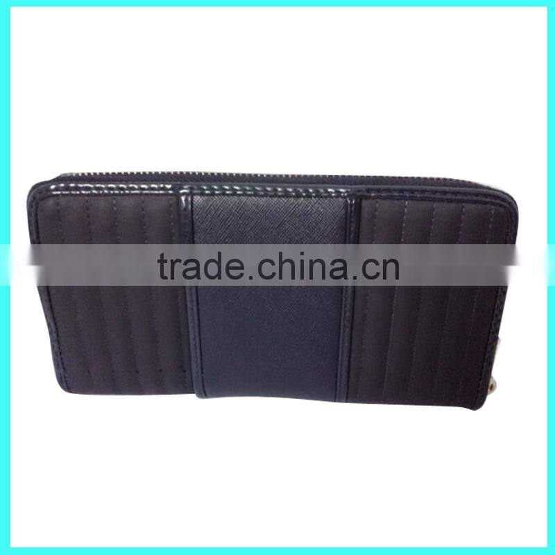 OEM fashion black PU shopping coin purse