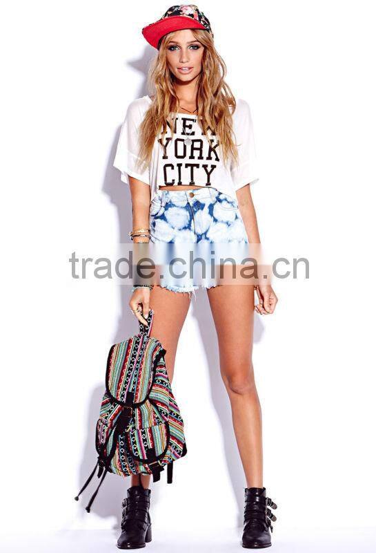 Fashion City-Chic NYC Cropped Tee shirt/t-shirt/tops