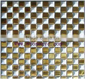 stainless metal mosaic brick wall tile