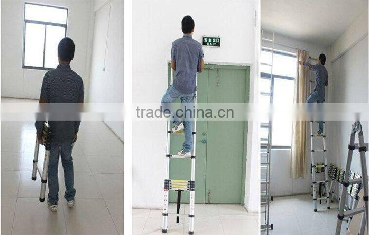3.8m Aluminium Telescopic Ladder with certificates