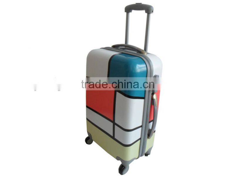 3 pcs 12/20/24 Cosmetic bag Stitching Color luggage Fashion Design ABS+PC luggage