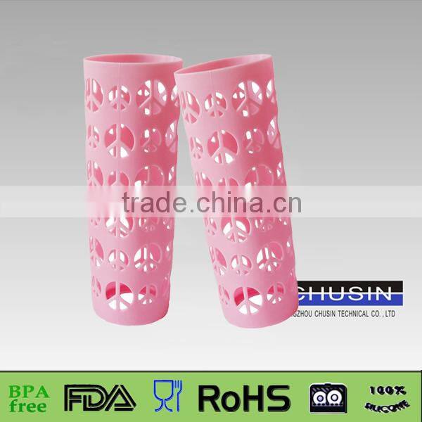high quality silicone sleeve for borosilicate glass water bottle