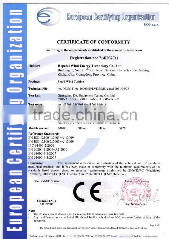 Electrical green power wind turbines 1kw 48v maglev wind generator turbine windmill for selling