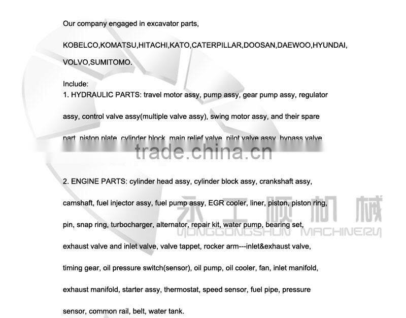 KOBELCO EXCAVATOR SK200-6 SK210-6 HYDRAULIC PUMP GEAR PUMP YN10V00014F1