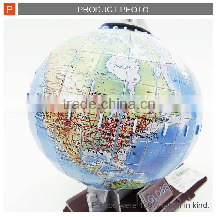 Intelligent diy 3d puzzle toy papper globe model