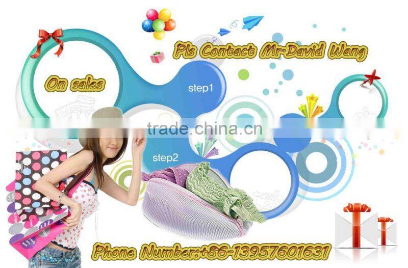 2016 Hot Selling Lingerie wash bag with plastic guard