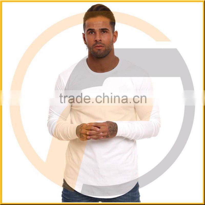 Wholesale Mens Gray Washed Curved Hem Pocket T Shirts