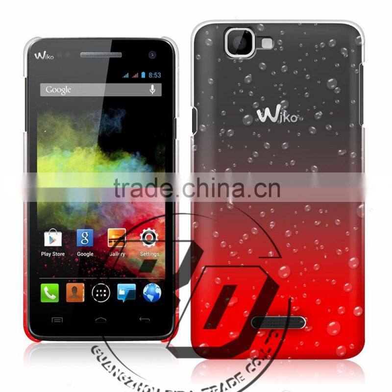 Manufacturer Wholesale Raindrops Transparent Clear Gradient PC Hard Phone Case For Wiko Rainbow hard pc case lowest price