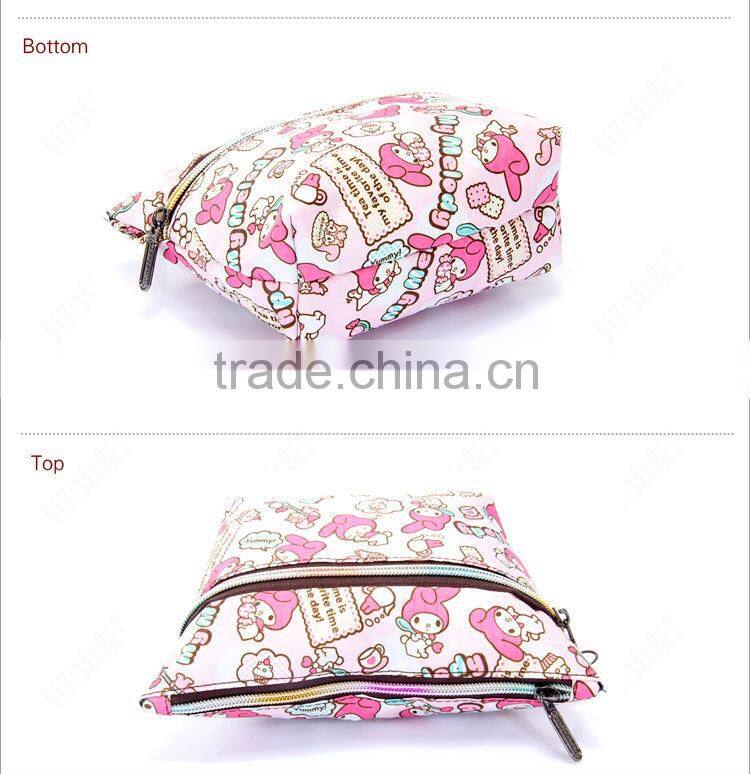 vivisecret two zipper big size brand cosmetic bag for women OEM