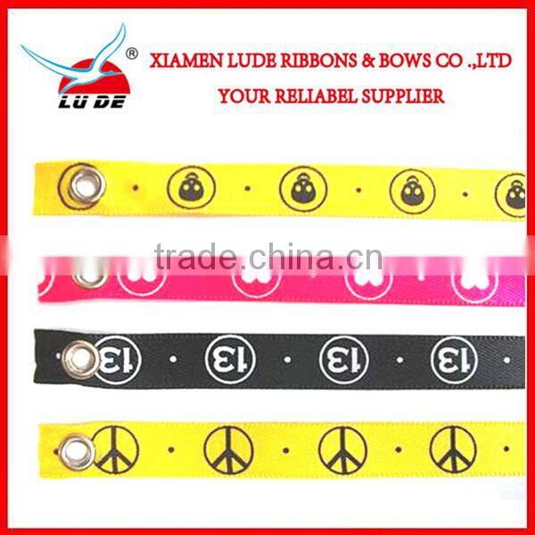 Hotsale printed grosgrain ribbon bracelet