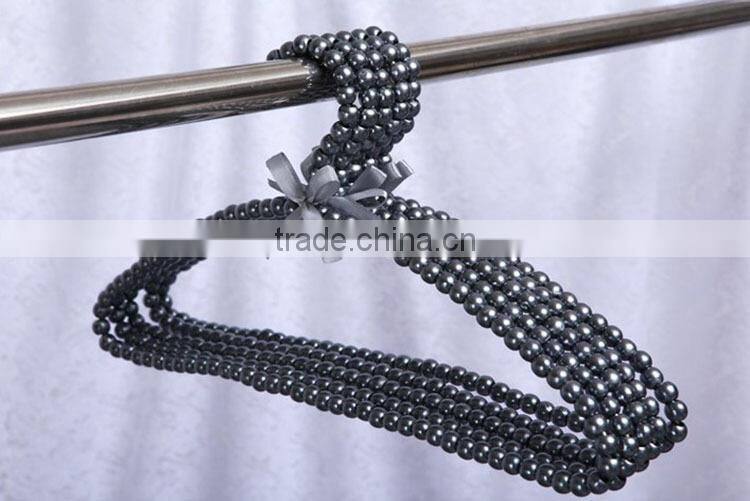 Premium Quality Metal Elegant Clothes Hangers Covered In Pearl Beads