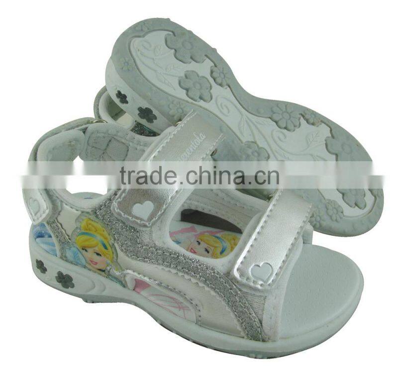 bling 2015 sports girls fancy sandals with flower fairy