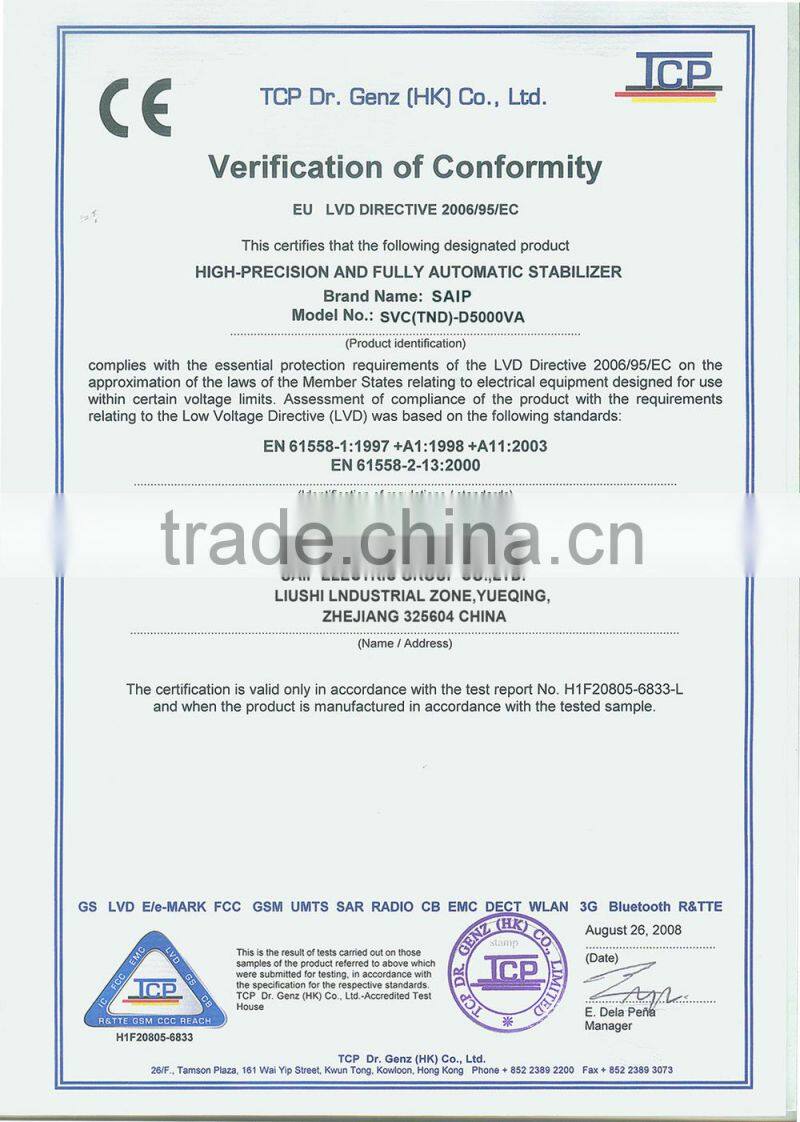 Single Phase SVC LED Automatic Voltage Stabilizer