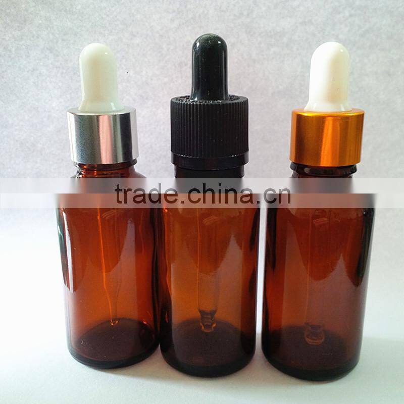 China essential oil bottles manufacturer offer high quality amber essential oil bottle with child proof dropper