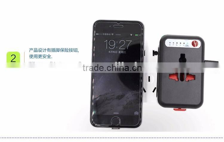 Worldwide Travel Adapter Two USB Ports Universal World Wide All-in-one Safety Travel Charger Wall Charger Adapter Plug