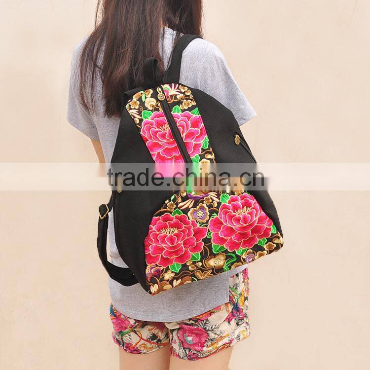 Handmade woman fashion backpack teenage backpack