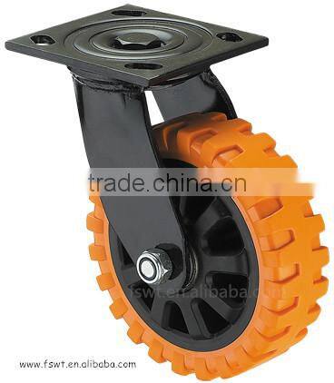 6 Inch Outdoor Scaffolding Swivel Brake Industrial PU Caster