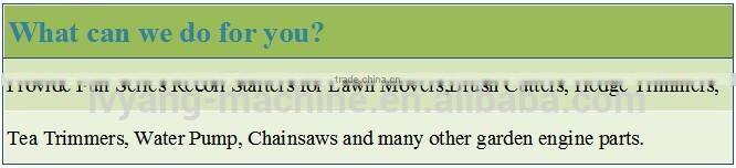 Engine Easy Starter 139F Recoil Starter Assy