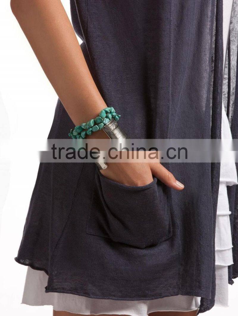 15SHT3122 Linen Knit Robe Sweater
