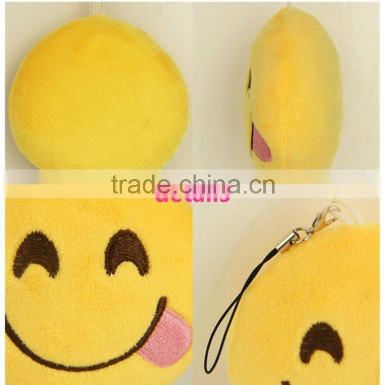 Wholesale fashion top quality lowest price items plush whatsapp emoji adornment
