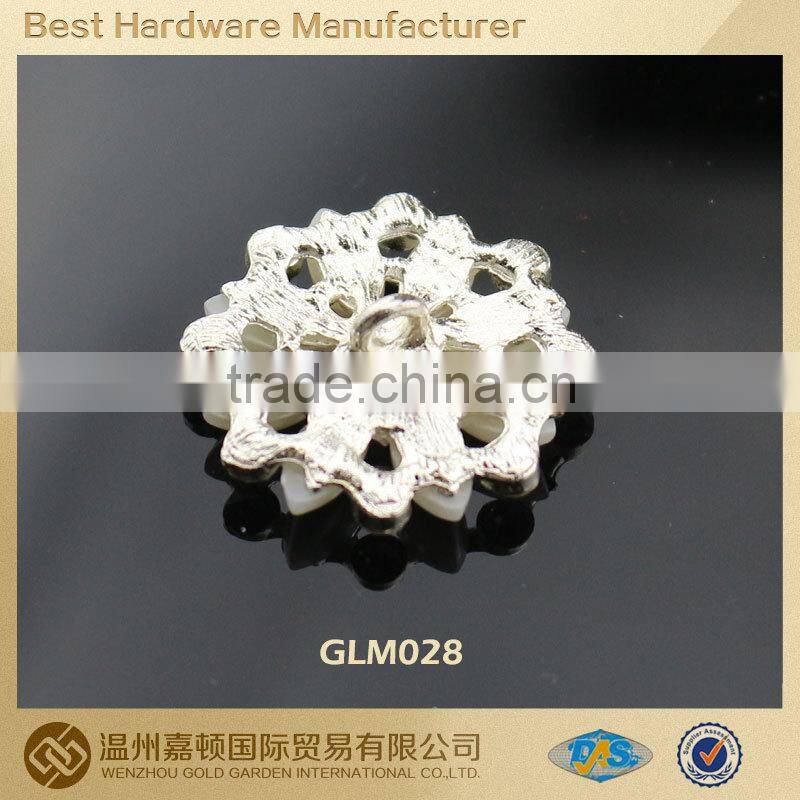 Charm Pearl Button Flower Shape Rhinestone Pearl Buttons