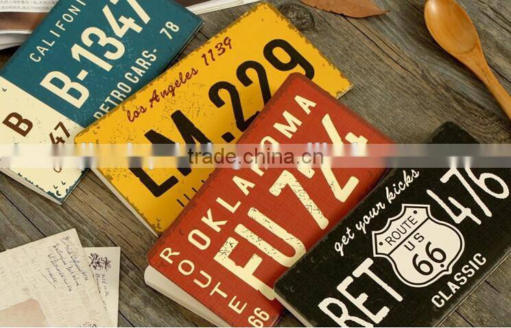License Plate Design Kraft Paper Notebook/2016 New Design Pocket Notebook