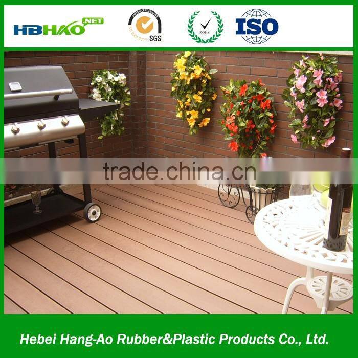 Outdoor decking flooring 105mm*30mm Brown Trit wood plastic composite Cheapest Price WPC decking