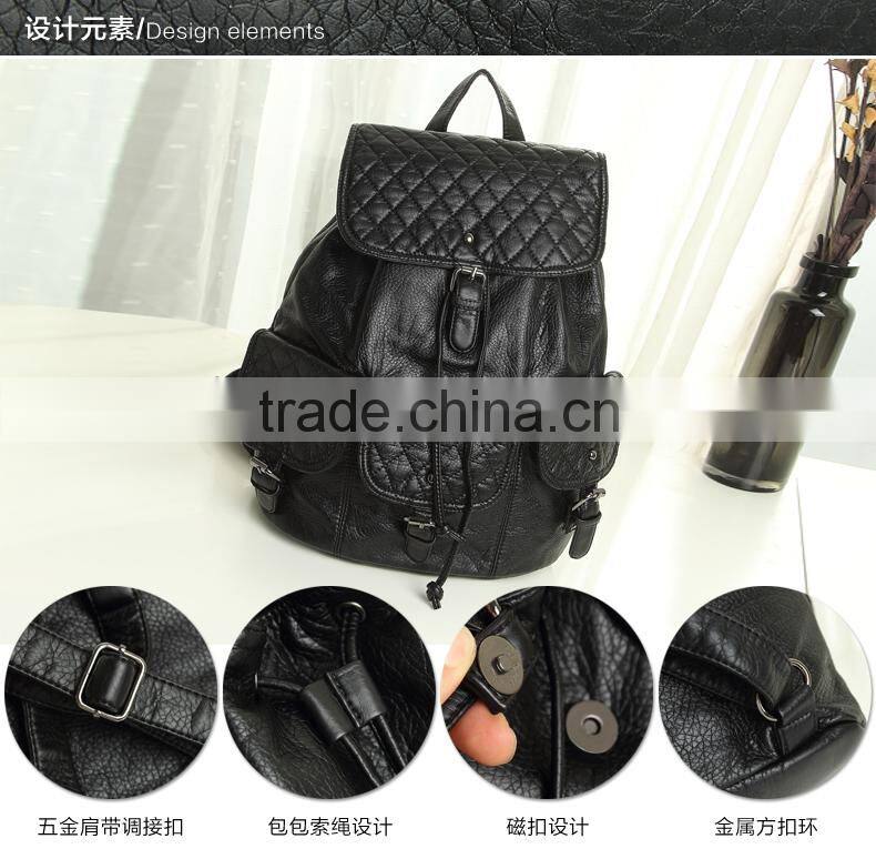 Fashion Woman bags Pu Leather waterproof School Bag for Outdoor Backpack Custom Bag