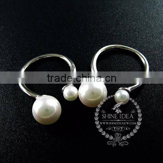 925 solid sterling silver pearl ring adjustable ring fashion women jewelry 6260558
